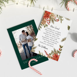 Personalisierte Weihnachtsgrußkarte Smaragdgrün Einladung