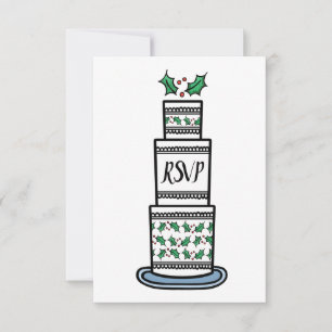 Personalisierte Weihnachtshochzeit RSVP Einladung