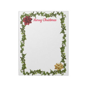 Personalisierte Weihnachtskarte 8.5 x 11 Notizblock