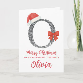 Personalisierte Weihnachtskarte - Buchstabe O Karte