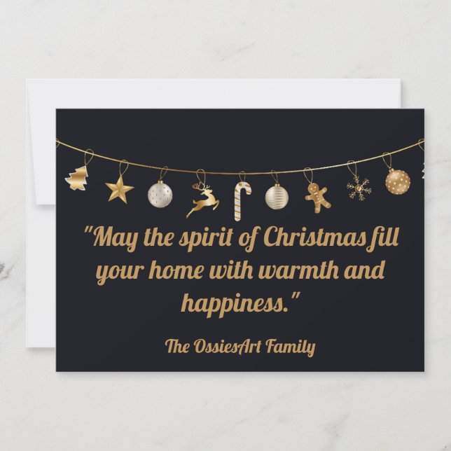 Personalisierte Weihnachtskarte Feiertagskarte (Vorderseite)
