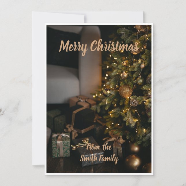 Personalisierte Weihnachtskarte Feiertagskarte (Vorderseite)