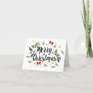 Personalisierte Weihnachtskarte - Frohe Weihnachte Feiertagskarte