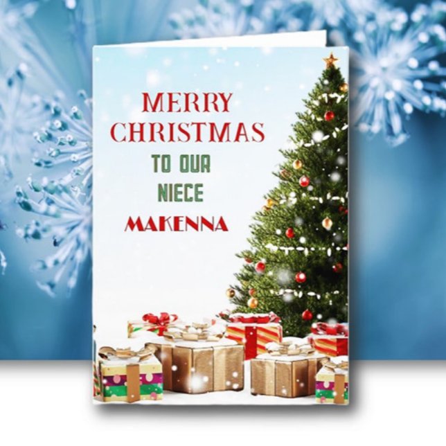 Personalisierte Weihnachtskarte für Nichte Karte (Von Creator hochgeladen)