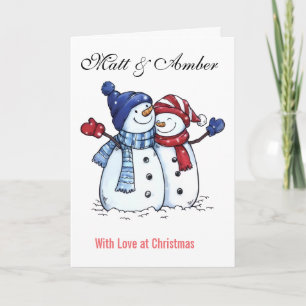Personalisierte Weihnachtskarte für Paare Karte