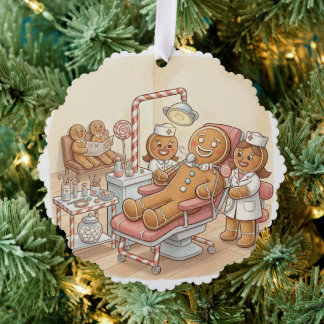 Personalisierte Weihnachtskarte für Zahnärzte mit Ornament Karte