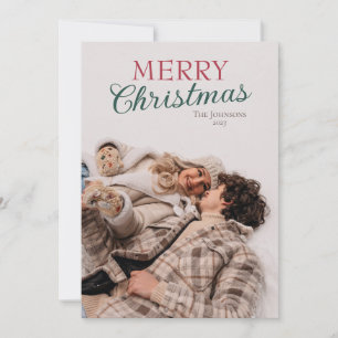 Personalisierte Weihnachtskarte mit Foto Feiertagskarte