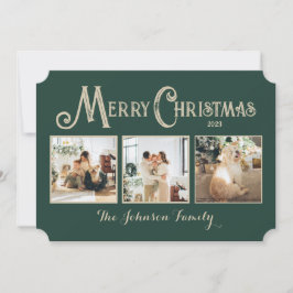 Personalisierte Weihnachtskarte mit Fotos Feiertagskarte