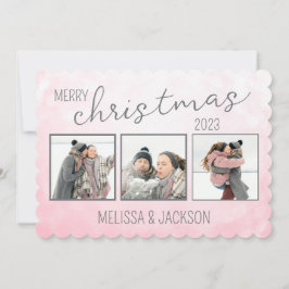 Personalisierte Weihnachtskarte mit Fotos Feiertagskarte