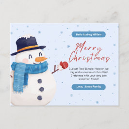 Personalisierte Weihnachtskarte Postkarte