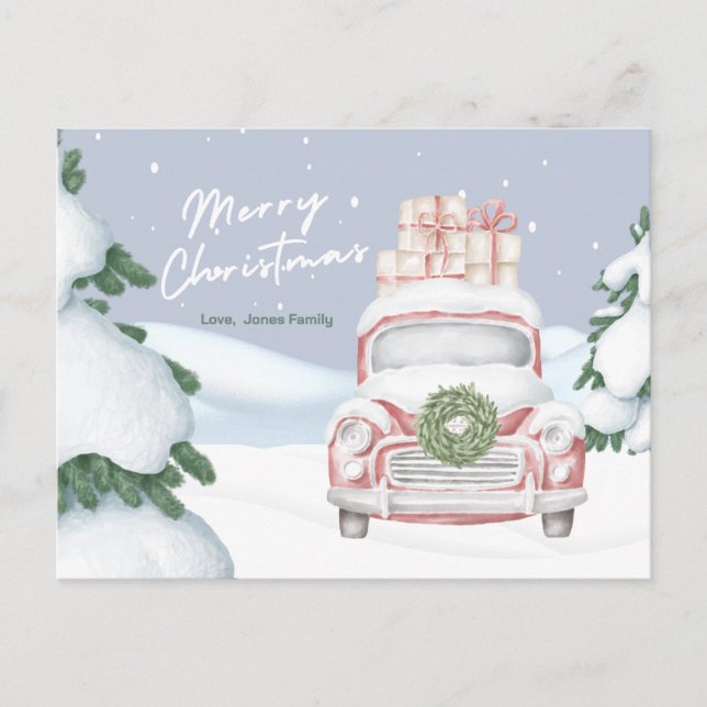 Personalisierte Weihnachtskarte Reise Postkarte (Vorderseite)