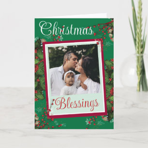 Personalisierte Weihnachtskarte zum Falten Karte
