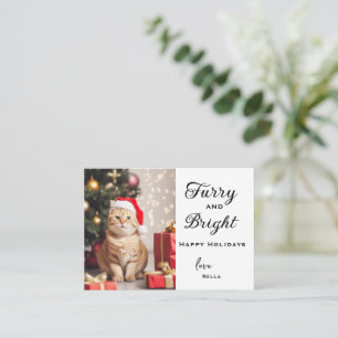 Personalisierte Weihnachtskarten für Katzen, Weihn Mitteilungskarte