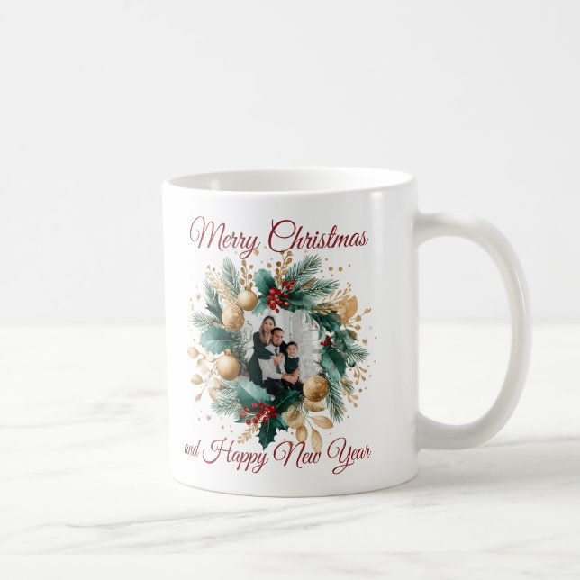 Personalisierte Weihnachtskartentafel Kaffeetasse (Rechts)
