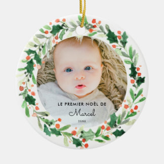 Personalisierte Weihnachtskugel 1 Baby-Weihnachten Keramik Ornament