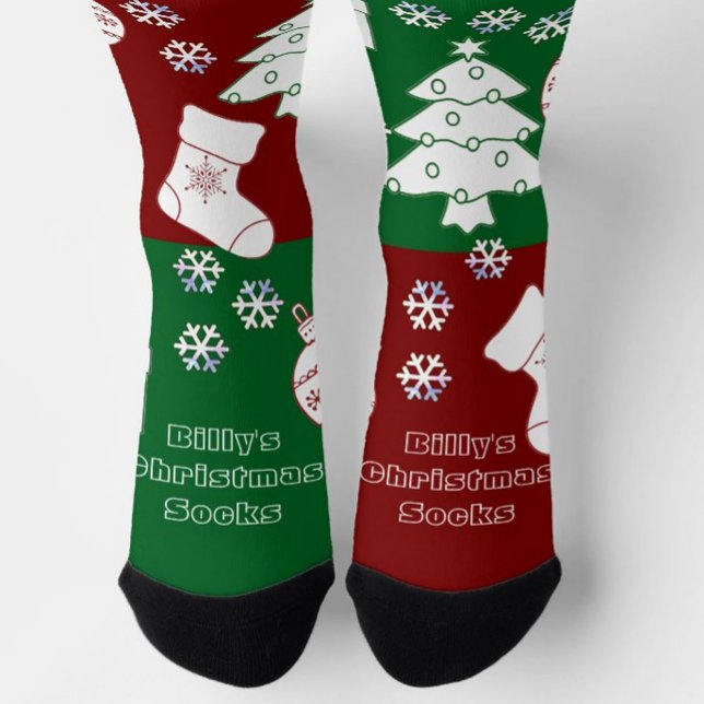 Personalisierte Weihnachtskunstsocken Socken (Von Creator hochgeladen)