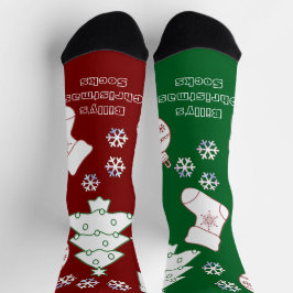 Personalisierte Weihnachtskunstsocken Socken
