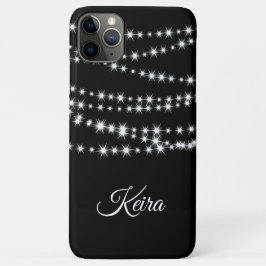 Personalisierte Weihnachtsleuchten auf schwarzem i Case-Mate iPhone Hülle