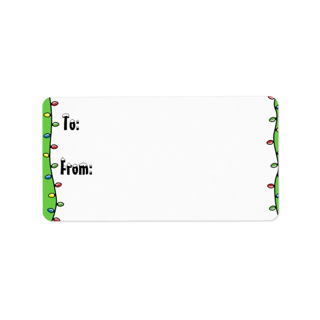 Personalisierte Weihnachtsleuchten Weihnachtsgesch Adressaufkleber (Vorne)