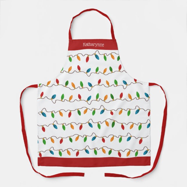 Personalisierte Weihnachtslichter Schürze (Vorderseite)