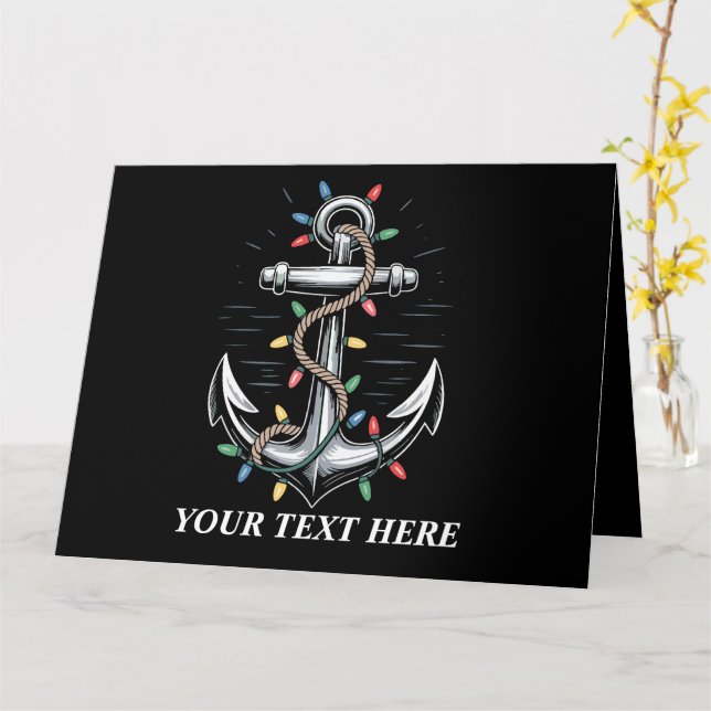 Personalisierte Weihnachtslichter Segeln Karte (Gelbe Blume)