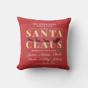 Personalisierte Weihnachtsliste des Weihnachtsmann Kissen