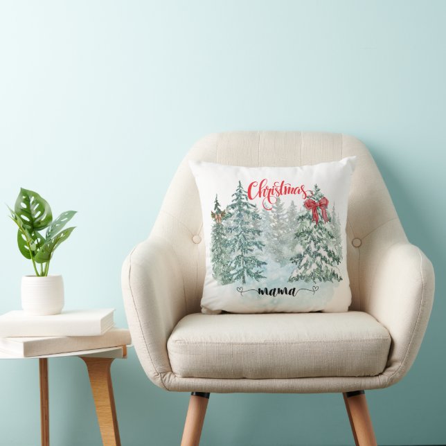 Personalisierte Weihnachtsmama Kissen (Stuhl )