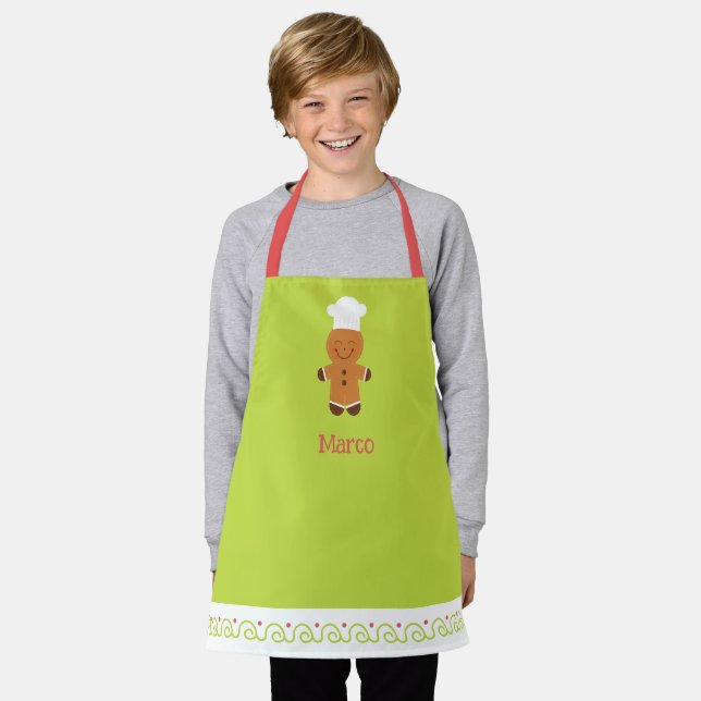 Personalisierte Weihnachtsmann-Kinder-Schürze Schürze (Getragen)