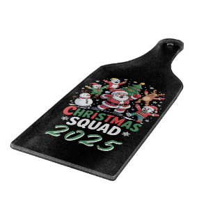 Personalisierte Weihnachtsmannschaft 2025 Santa Fa Schneidebrett