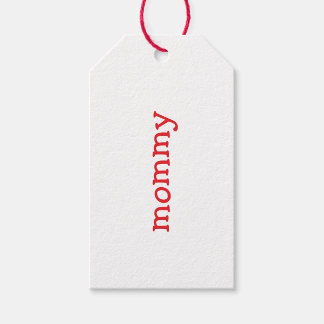 Personalisierte Weihnachtsmarken, Strumpf Nam Geschenkanhänger (Vorderseite)