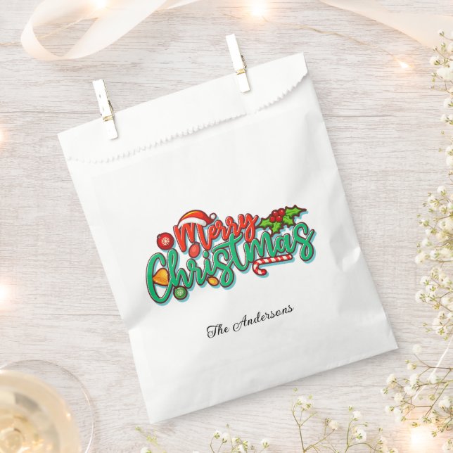Personalisierte Weihnachtsnachtsanfertigungstasche Geschenktütchen (Ausgeschnitten)