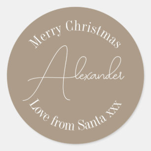 Personalisierte Weihnachtsnachtsnachtsmarke Runder Aufkleber