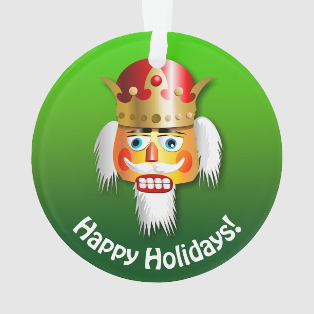Personalisierte Weihnachtsnussknacker-Cartoons Ornament (Rückseite)