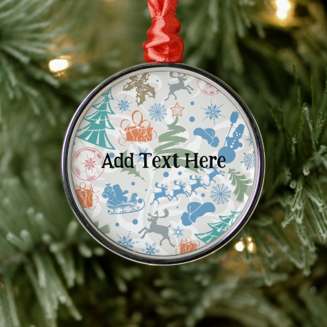 Personalisierte Weihnachtsordnung Ornament Aus Metall (Baum)