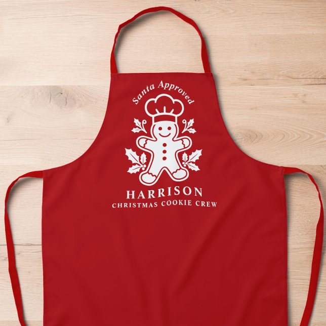 Personalisierte Weihnachtsplätzchen-Mannschaft Schürze (Personalized Christmas Cookie Crew Apron)
