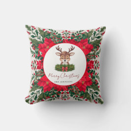 Personalisierte Weihnachtsrinder Kissen