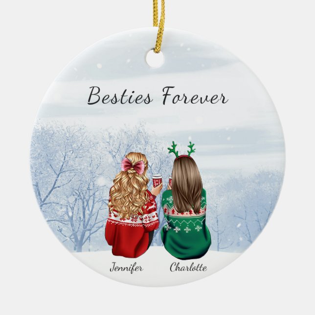 Personalisierte Weihnachtsschmuck für Freunde (Vorne)