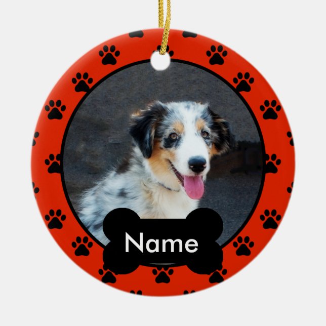 Personalisierte Weihnachtsschmuck für Ihren Hund (Vorne)