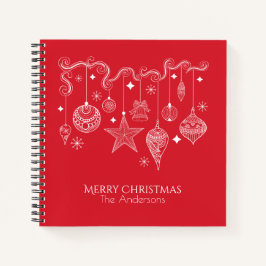 Personalisierte Weihnachtsschmuck Gästebuch Notizbuch