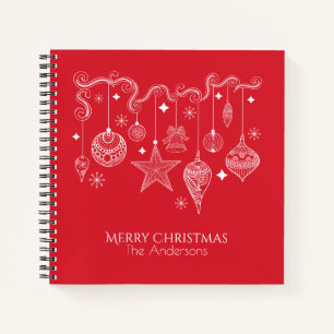 Personalisierte Weihnachtsschmuck Gästebuch Notizbuch
