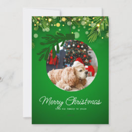 personalisierte Weihnachtsschmuck Grün Feiertagskarte