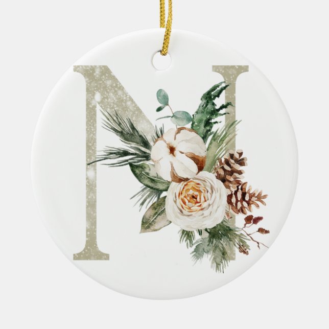 Personalisierte Weihnachtsschmuck mit Ihren Initia (Vorne)