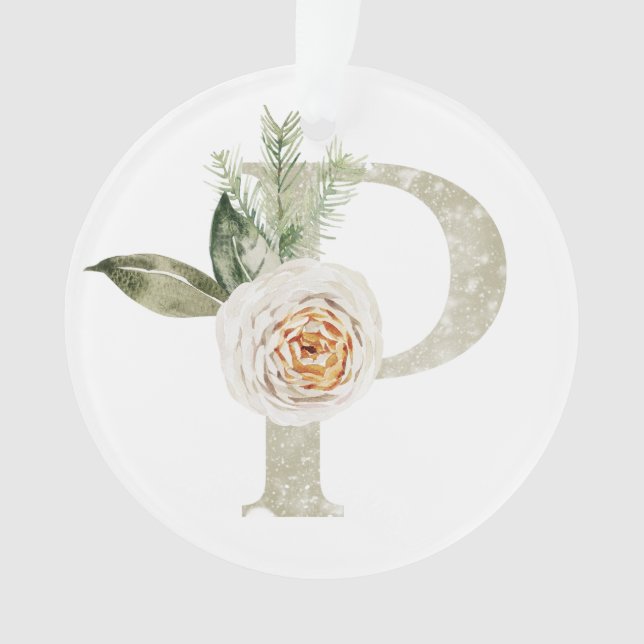 Personalisierte Weihnachtsschmuck mit Ihren Initia Ornament (Vorderseite)