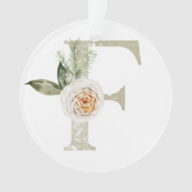 Personalisierte Weihnachtsschmuck mit Ihren Initia Ornament (Vorderseite)