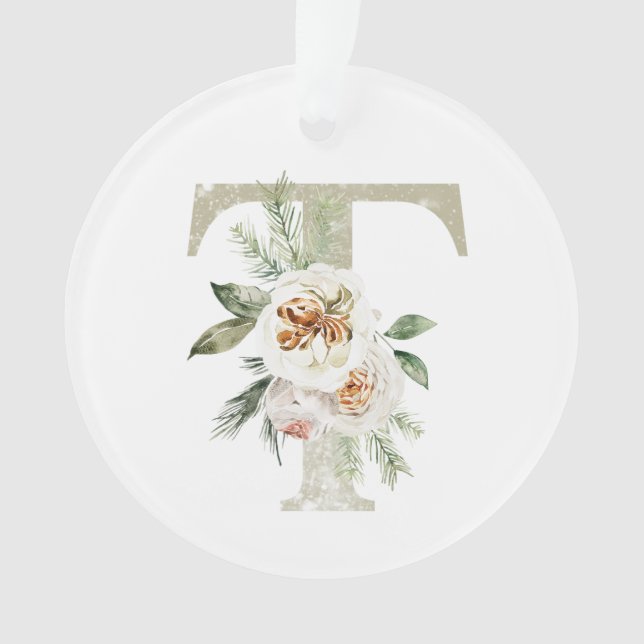 Personalisierte Weihnachtsschmuck mit Ihren Initia Ornament (Vorderseite)