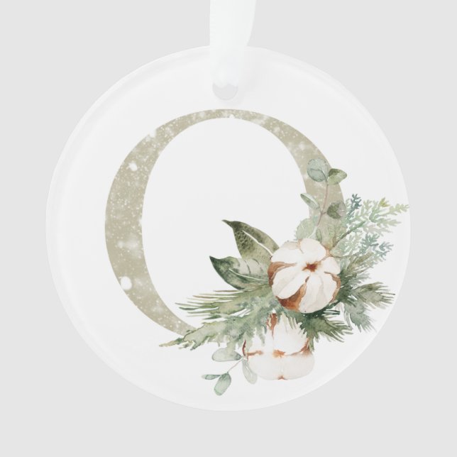 Personalisierte Weihnachtsschmuck mit Ihren Initia Ornament (Vorderseite)