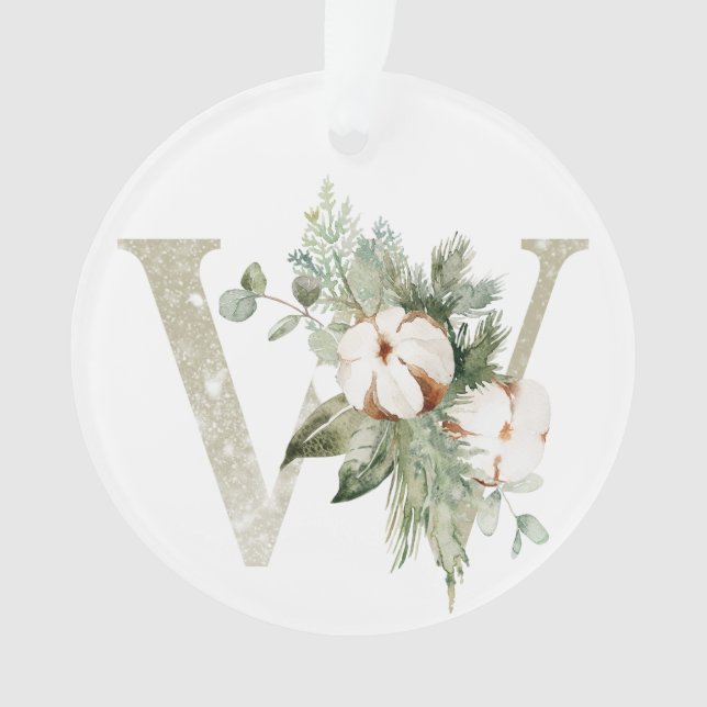 Personalisierte Weihnachtsschmuck mit Ihren Initia Ornament (Vorderseite)