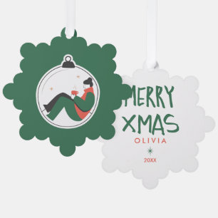 Personalisierte Weihnachtsschmuck - Niedlicher Url Ornament Karte