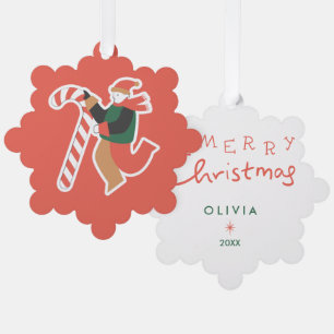 Personalisierte Weihnachtsschmuck - Niedlicher Url Ornament Karte