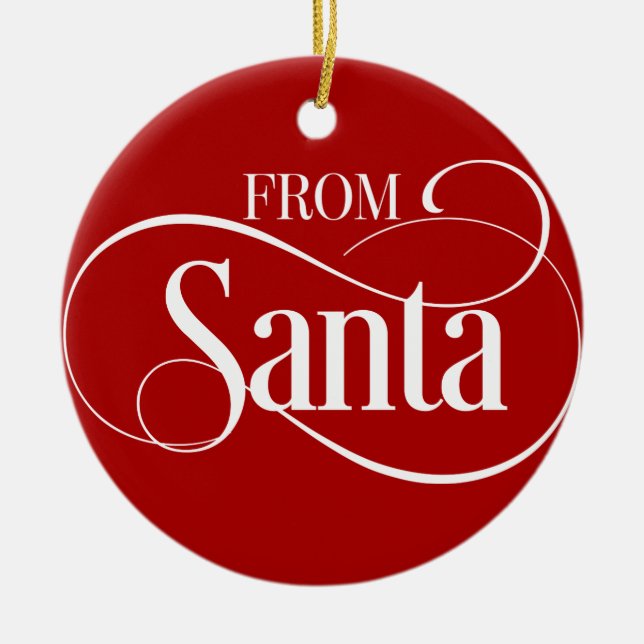 Personalisierte Weihnachtsschmuck vom Weihnachtsma (Vorne)